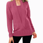 Cripes Pull en tricot de couleur unie pour femmes