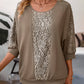 Relaxte top met kanten patchwork