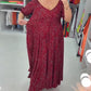 Rood jurkje met V-hals
