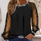 Stijlvolle mesh top met pailletten