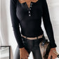 T-shirt Henley côtelé Cripes Carin