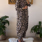 Elegante Jurk met zakken en luipaardprint
