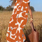 Robe imprimée en V