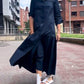 Effen kleuren casual jurk met lange mouwen