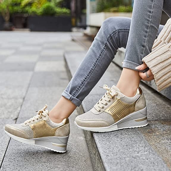 Veala | Comfortabele Sneakers Met Sleehak - Verhoog je Stijl