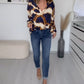 Herfstblouse met V-hals