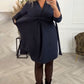 Jurk met effen kleur en gesmoorde taille