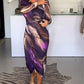 Doutzen | Elegante midi jurk met v-hals