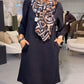 Elegante effen jurk