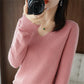 Pull en tricot à col en V pour femmes