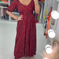 Rood jurkje met V-hals