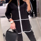 Contrast Coat met rits
