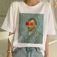 T-shirt imprimé peinture à l'huile Van Gogh