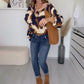 Herfstblouse met V-hals