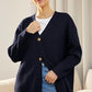 Lichte cardigan met V-hals en knoopjes
