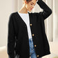 Lichte cardigan met V-hals en knoopjes