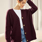 Lichte cardigan met V-hals en knoopjes