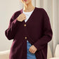 Lichte cardigan met V-hals en knoopjes