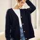 Lichte cardigan met V-hals en knoopjes