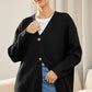 Lichte cardigan met V-hals en knoopjes