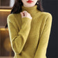 Pull en laine à col montant pour femme