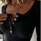 T-shirt Henley côtelé Cripes Carin