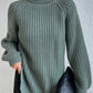 Cripes Dresden - Pull col roulé en coton avec manches raglan et ourlet fendu