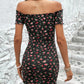 Luna - Bloemenprint Off-Shoulder Bodycon Jurk