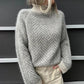 Maelle | Comfy Grijze Gestreepte Trui