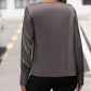 Effen kleur blouse met plooien