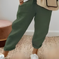 Pantalon uni avec cordon de serrage et poche oblique