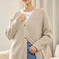 Lichte cardigan met V-hals en knoopjes
