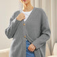 Lichte cardigan met V-hals en knoopjes