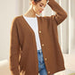 Lichte cardigan met V-hals en knoopjes