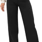 Cripes Taille haute avec boutons et poches multiples Pantalon décontracté à jambe droite