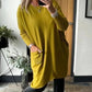Marjolijn | Comfy Diamond Pocket Sweatshirt Jurk