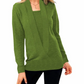 Cripes Pull en tricot de couleur unie pour femmes