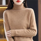 Pull en laine à col montant pour femme