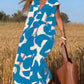 Robe imprimée en V