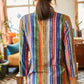 Revers kleurrijke blouse met knopen