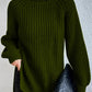 Cripes Dresden - Pull col roulé en coton avec manches raglan et ourlet fendu