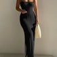 Robe sexy en tricot de couleur pure