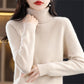 Pull en laine à col montant pour femme