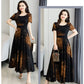 Robe en soie Ice imprimée pour femme