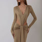 Elisa | Comfy V Hals Lange Mouwen Jurk
