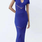 Kimberly | DAMES JURK MET RONDE HALS, HOGE TAILLE EN UITGEHOLDE DETAILS