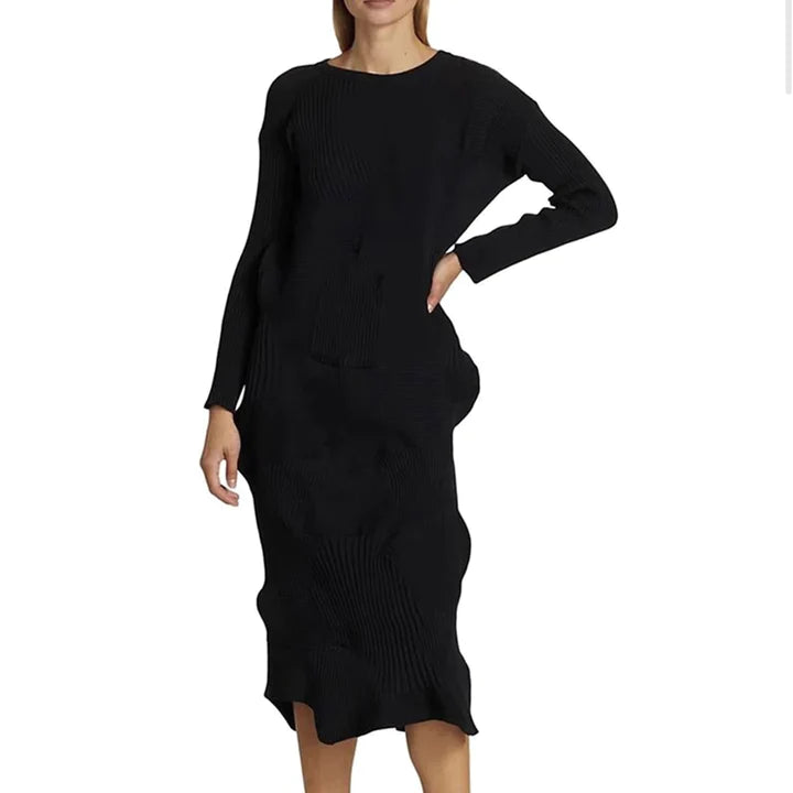 Selina | ASYMMETRISCHE GEBREIDE JURK