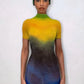 Lindsay | RIPPLE STRETCH GRADIËNT SKINNY MINI-JURK