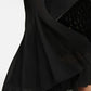 Rosemary | ES JURK MET OPEN RUG, HOGE TAILLE EN VETERDETAILS - MINI-JURK