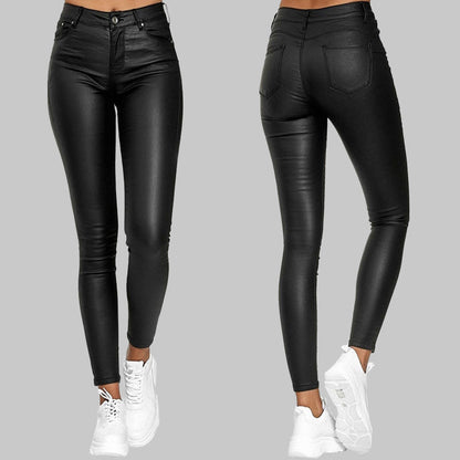 Pantalon skinny en cuir Cripes